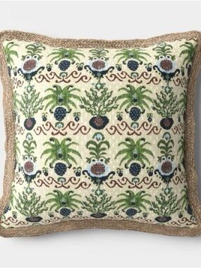 18"x18" Ikat Print Trimmed Pillow Multi - Cool - Threshold™